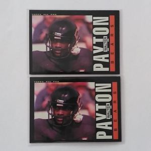 1985 Topps Walter Payton 2 Card LOT